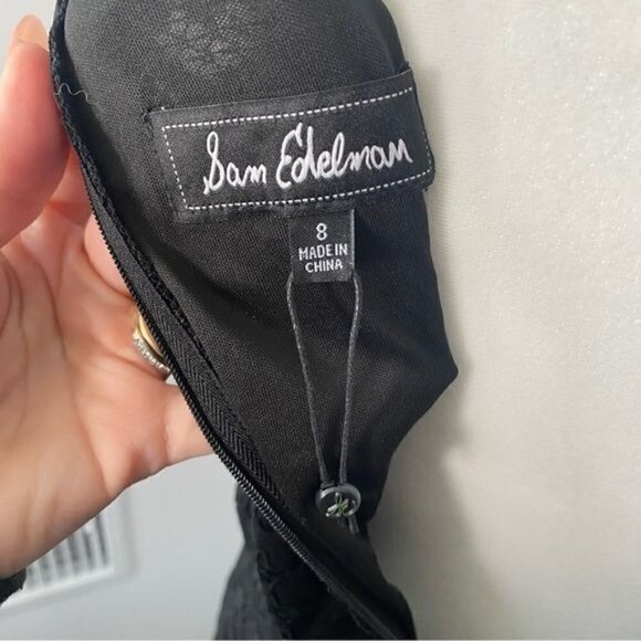 NWOT Sam Edelman Black Embroidered Lace Midi Dress 8 - Picture 9 of 11